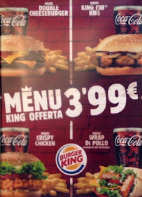 Restauration rapide Burger King à Peschiera Borromeo (la carte)