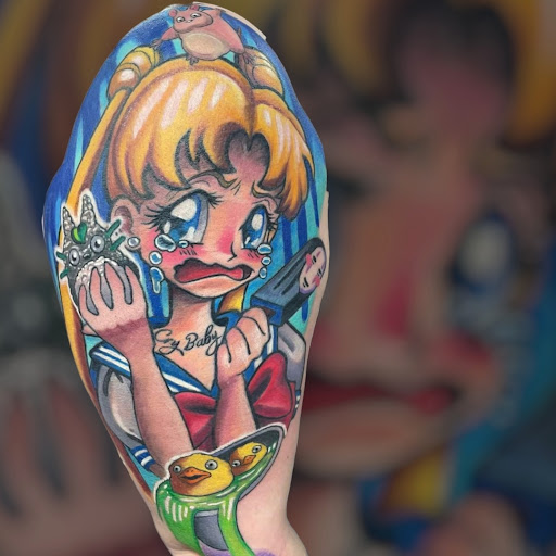 Explore scroll tattoo ideas, creative tattoo ideas in Dubuque, available at The Crows Nest