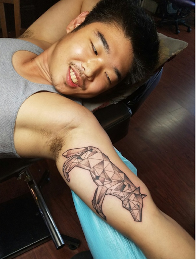 Explore name face tattoo ideas, creative tattoo ideas in Alexandria, available at Sayan Tattoo Company