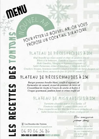 Menu / carte de Les recettes des Tontons à La Gorgue