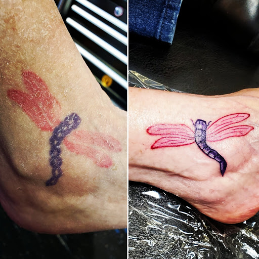 Explore tattoo sleeve ideas color, creative tattoo ideas in Redding, available at Caddy Daddys