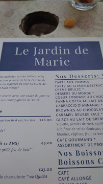 Restaurant Le Jardin De Marie à Rennes-le-Château (la carte)