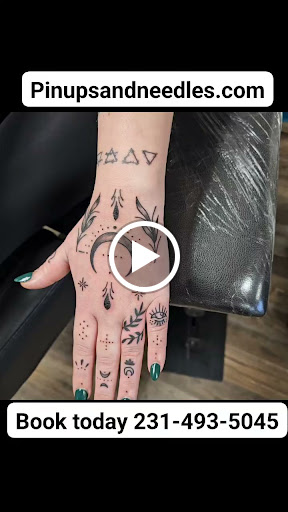 Explore red ink tattoo ideas, creative tattoo ideas in Traverse City, available at Pinups & Needles