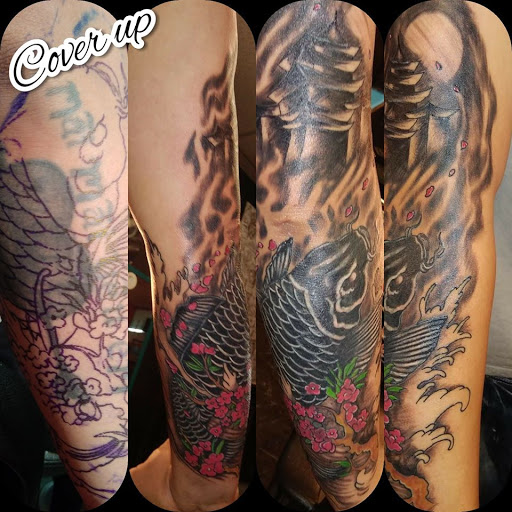 Explore jungle tattoo ideas, creative tattoo ideas in Houston, available at LOBOS TATTOO PARLOR
