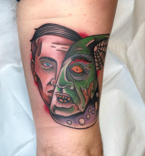 Explore white tattoo ideas, creative tattoo ideas in Wappingers Falls, available at Graceland Tattoo
