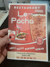 Restaurant Le Pacha Kebab à Lure (la carte)