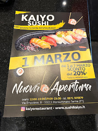 Menu du Kaiyo Sushi à Monsummano Terme