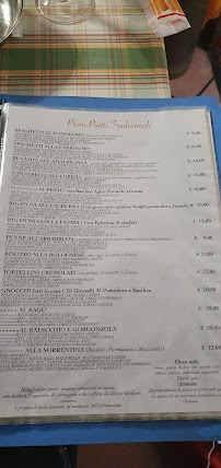 Menu / carte de Osteria Della Suburra à Rome