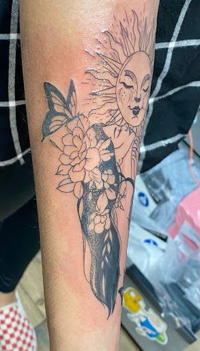 Explore native american sleeve tattoo ideas, creative tattoo ideas in Jefferson, available at Slammin Ink Tattoo