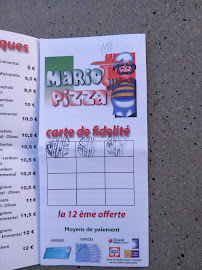 Menu / carte de Mario Pizza à Reyrieux