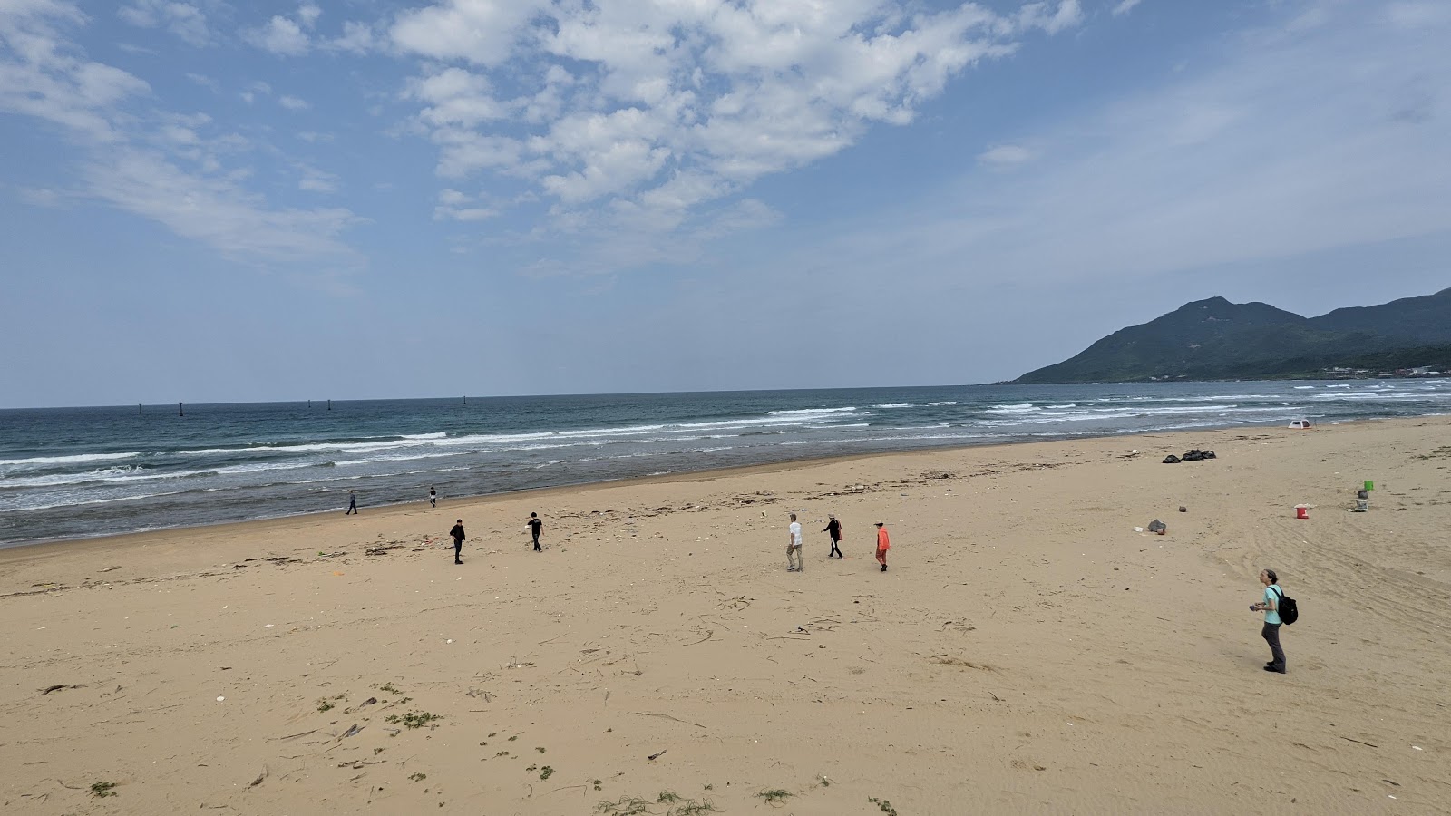 Yanliao Beach的照片 带有明亮的沙子表面
