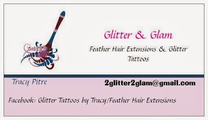 Glitter & Glam: Feather Hair Extensions & Glitter Tattoos