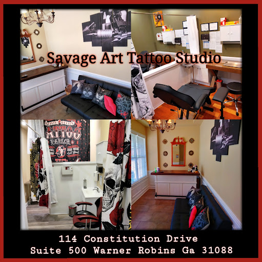 Explore men's back shoulder tattoo ideas, creative tattoo ideas in Warner Robins, available at Savage Art Tattoo, Body Piercing & Permanent Makeup