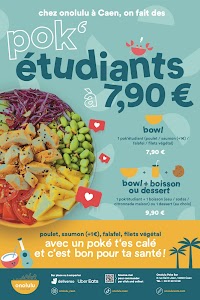Menu / carte de Onolulu à Caen