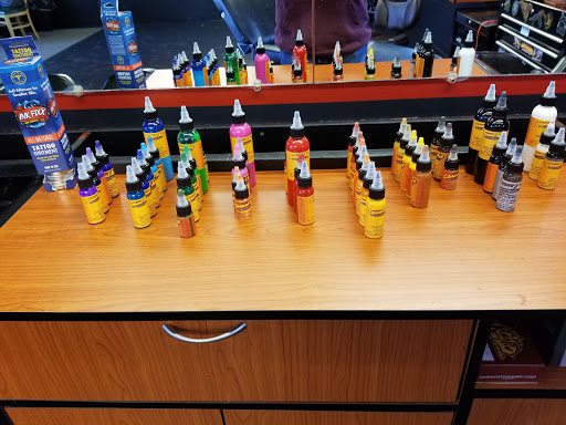 Explore egyptian chest tattoo ideas, creative tattoo ideas in Erie, available at Ronin Ink