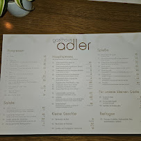 Menu / carte de Gasthaus Adler Eppelheim à Eppelheim