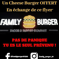 Restauration rapide Family Burger à Athis-Mons (la carte)