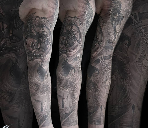 Explore circle of life tattoo ideas, creative tattoo ideas in Ambler, available at Tattoo GalaxyAmbler Piercing & Custom Tattoos