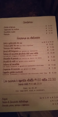 Hostaria il Cupolone à Pavia menu