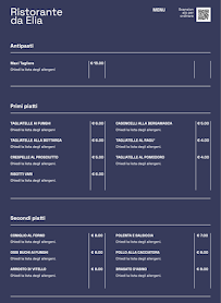Menu du Ristorante Bar Albergo da Elia à Selino Basso