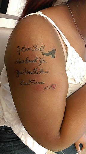 Explore smile now cry later tattoo ideas, creative tattoo ideas in Sycamore, available at Spider Tattooz 2