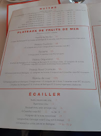 Café de l’Ouest à Saint-Malo menu
