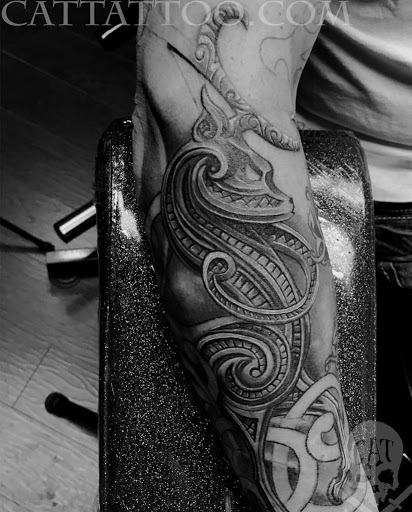 Explore inside ear tattoos ideas, creative tattoo ideas in Addison, available at Cat Tattoo