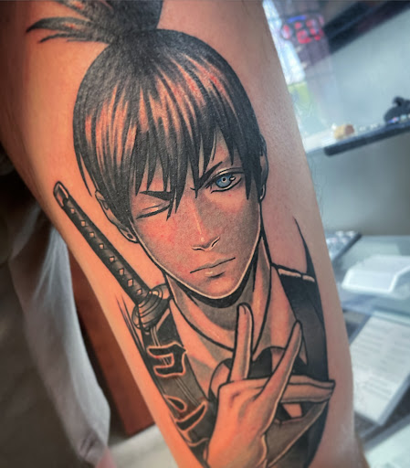 Explore ironworker tattoo ideas, creative tattoo ideas in Phenix City, available at South Railroad Ink