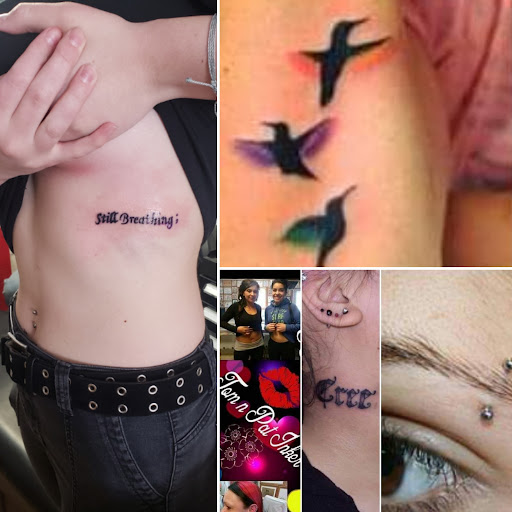 Explore bart and lisa tattoo ideas, creative tattoo ideas in Elko, available at Tom Custom Tattoos and Body Piercing Studio