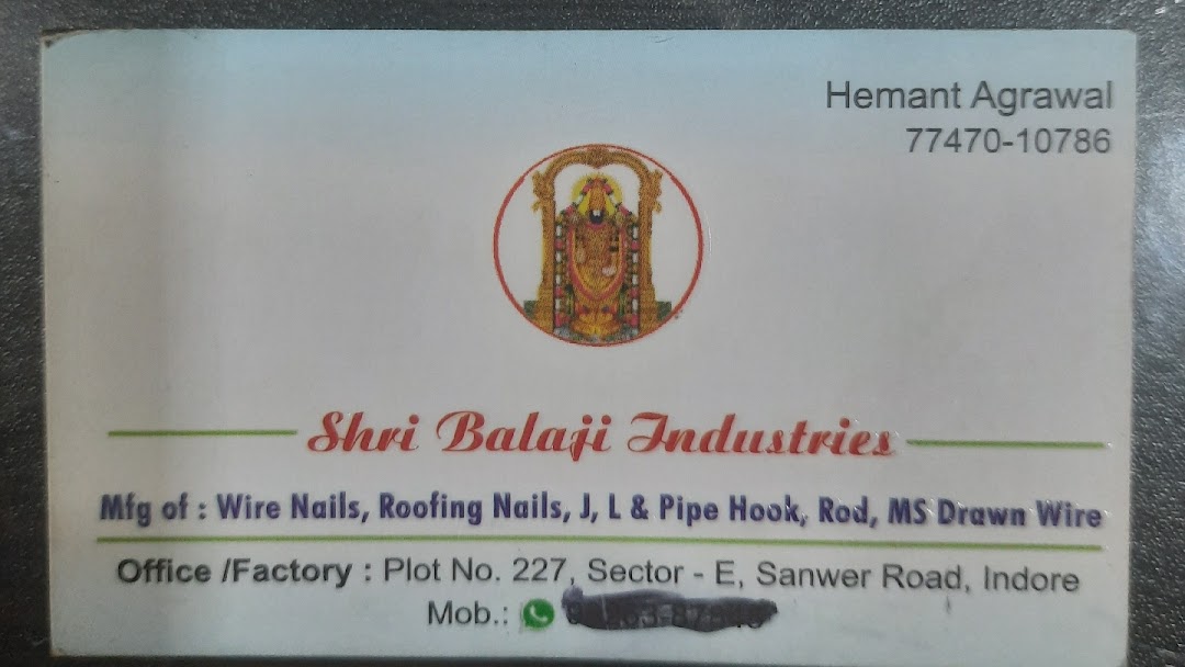 Shri Balaji Industries | Manufacturer of Wire & Roofing Nails | Pipe Hook