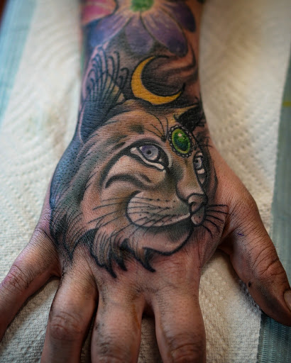 Explore thumb tattoo ideas, creative tattoo ideas in Snohomish, available at Unknown Tattoo Co.