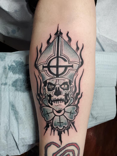 Explore alpha wolf tattoo ideas, creative tattoo ideas in Libertyville, available at Lucky Seven Tattoo