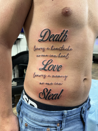 Explore cowboy boot tattoo ideas, creative tattoo ideas in Vincennes, available at Silver Owl Tattoo