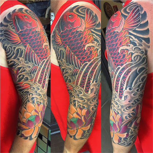 Explore tractor tattoos ideas, creative tattoo ideas in Spokane, available at Anchored Art Tattoo