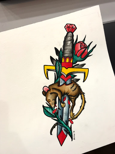 Explore family guy tattoo ideas, creative tattoo ideas in Kansas City, available at Golden Stag Tattoo and Gallery