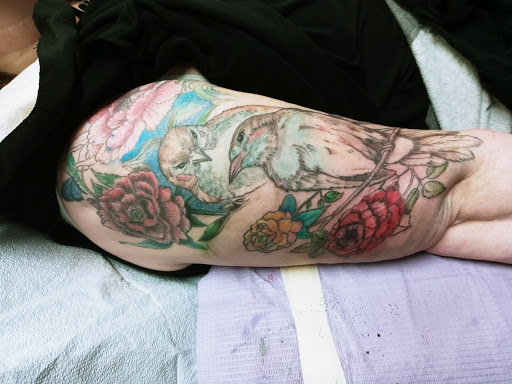 Explore crime scene tattoo ideas, creative tattoo ideas in Royersford, available at Kingfisher Collective Tattooing & Piercing