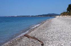 Photo de Solnechnyi beach avec rivage droit, long