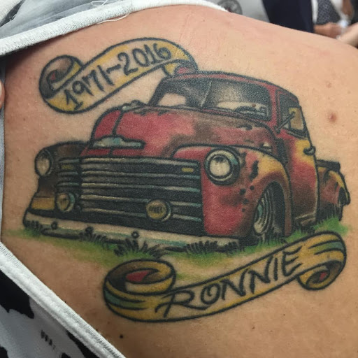 Explore engine tattoo ideas, creative tattoo ideas in Glendale, available at Old West Tattoo