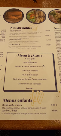 Restaurant Hôtel Restaurant de la Poste le 1900 à Jougne (le menu)