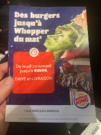 Restauration rapide Burger King à Marcq-en-Barœul (la carte)