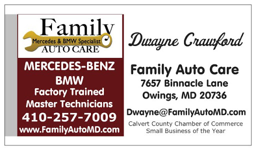 Auto Repair Shop «Family Auto Care Mercedes Benz BMW VW Specialist», reviews and photos, 7657 Binnacle Ln, Owings, MD 20736, USA