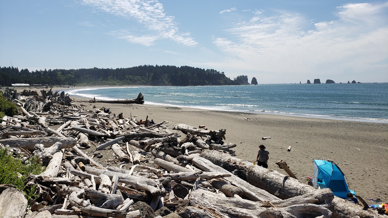 Foto von First Beach Quileute Res. mit beiger sand & kies Oberfläche