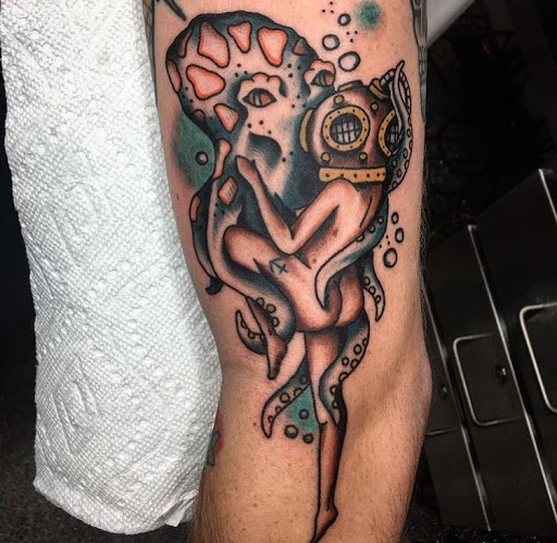 Explore middle finger tattoo ideas, creative tattoo ideas in Atlanta, available at Big Cat Tattoo