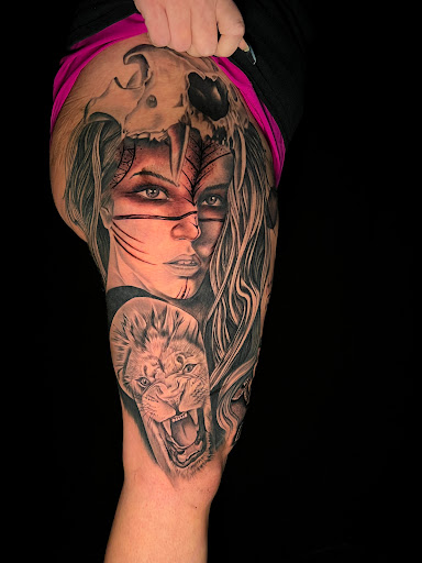 Explore atlas tattoo ideas, creative tattoo ideas in Steubenville, available at Garloch Tattooing