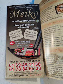 Au Pavillon Meiko à Yerres menu