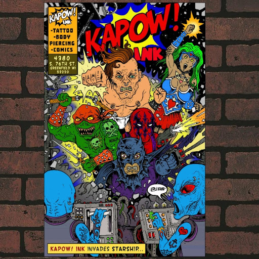 Explore titanic tattoo ideas, creative tattoo ideas in Milwaukee, available at Kapow Ink tattoo