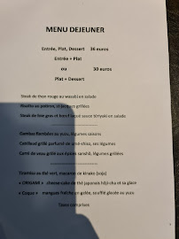 Restaurant de cuisine fusion Le Concert de Cuisine à Paris (le menu)