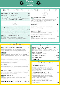 Menu / carte de Casa de Amélia à Nantes