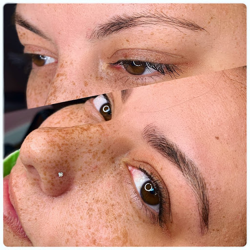 Explore female face tattoo ideas, creative tattoo ideas in Peoria Heights, available at BeautiFULL Brows By Jen Microblading - Permanent Makeup Wild Honey Beauty Studio