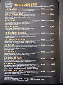 Menu / carte de O'My'K Burger à Oloron-Sainte-Marie